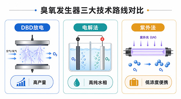 臭氧发生器技术迭代:DBD放电、电解、紫外三大路线对比(图1)